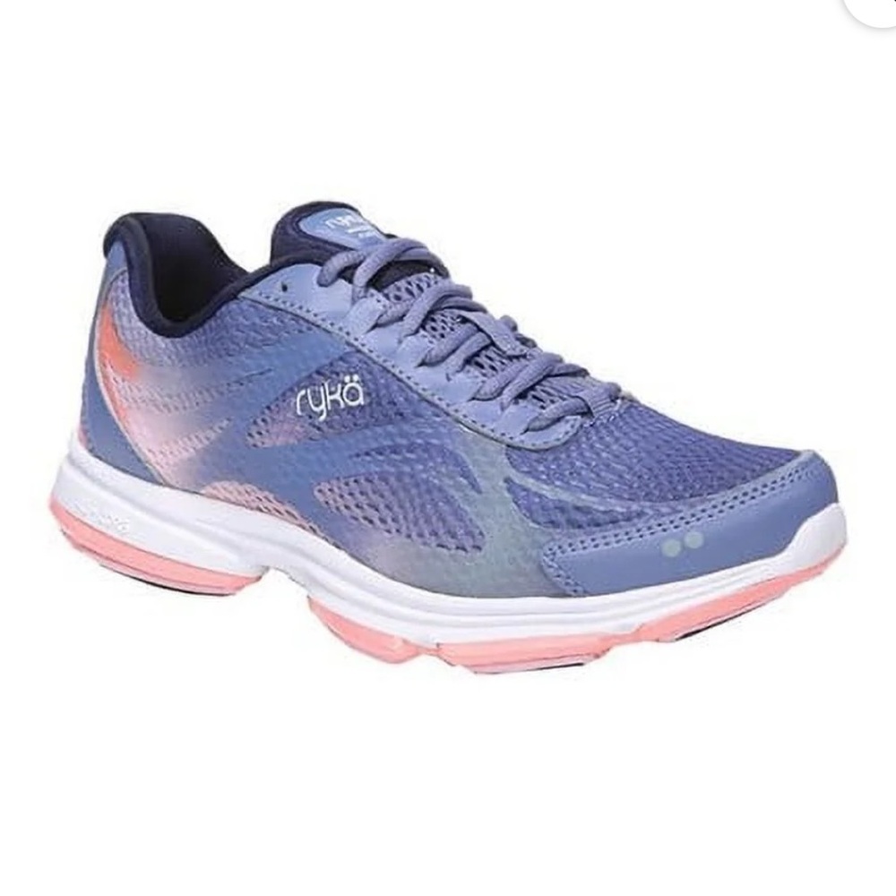 Ryka DEVOTION PLUS Blue & Coral Walking Shoe - Size 6